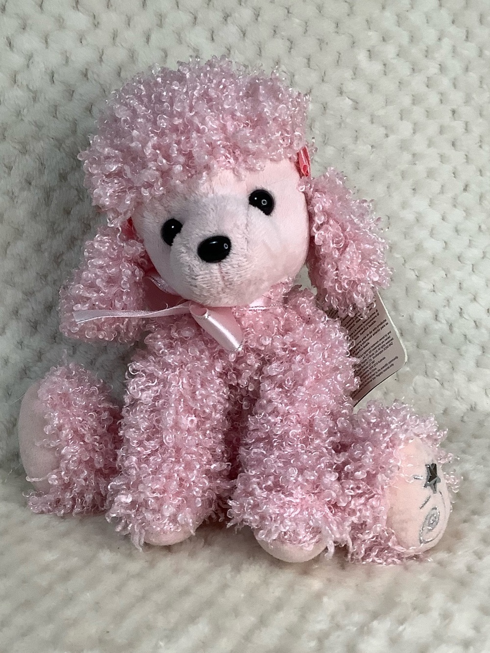 Russ Berrie Shining Stars Pink Poodle Plush w Tags Stuffed Animal